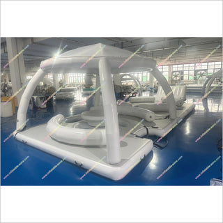 Floating Inflatable Island Large Portable Sun Shade Canopy Inflatable Floating Tent Water Raft For Sale