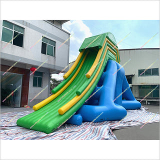 Large Inflatable Water Toys Floating Waterslide Trampoline Water Park Triangle Inflatable Water Slides With Pools