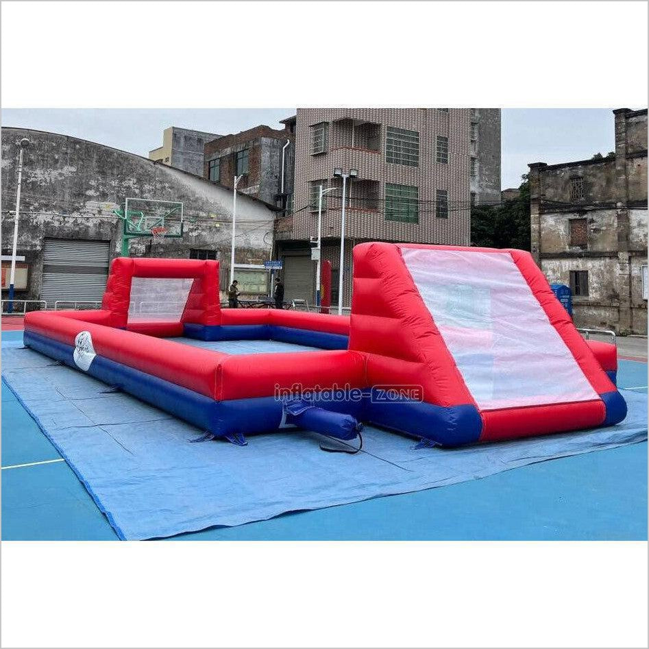 Self Inflating Stadium Huge Outdoor Inflatable Football Arena Pitch Interactive Giant ...