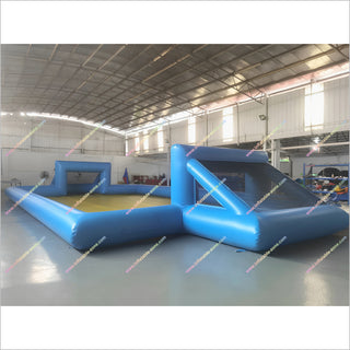 Best Football Field Inflatable Soccer Game Sports Training Equipment Large Inflatable Football Pitch For Rent