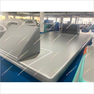 Inflatable Football Playground Air Floor Track Gymnastics Crash Mat Outdoor Tumble Track Inflatable Soccer Field For Adults