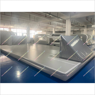 Inflatable Football Playground Air Floor Track Gymnastics Crash Mat Outdoor Tumble Track Inflatable Soccer Field For Adults