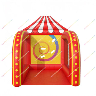 Frisbee Toss Game Inflatable Team Building Activities Carnival Theme Bounce House Inflatable Frisbee Throw Game