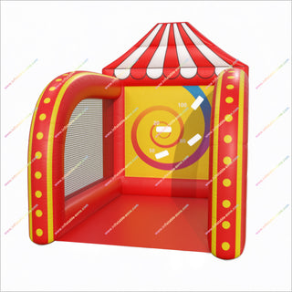 Frisbee Toss Game Inflatable Team Building Activities Carnival Theme Bounce House Inflatable Frisbee Throw Game