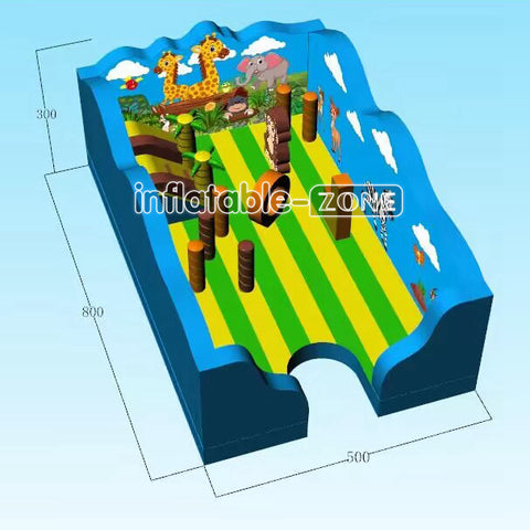 Inflatable-Zone Design Colorful Outdoor Amusement Bouncing Playground Inflatable Fun City Park Inflatable Play Equipment