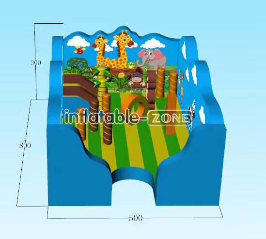 Inflatable-Zone Design Colorful Outdoor Amusement Bouncing Playground Inflatable Fun City Park Inflatable Play Equipment