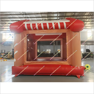 Inflatable Gingerbread House Yard Decorations Cheap Bouncer Christmas Party Entertainment Small Jumping Castle For Sale