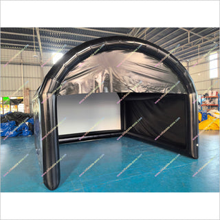 Home Golf Simulator Cost Black Inflatable Structure Portable Projector Screen Inflatable Golf Simulator Business