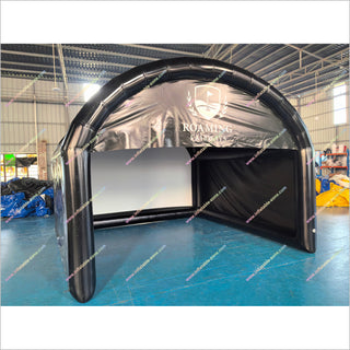 Home Golf Simulator Cost Black Inflatable Structure Portable Projector Screen Inflatable Golf Simulator Business