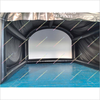 Home Golf Simulator Cost Black Inflatable Structure Portable Projector Screen Inflatable Golf Simulator Business