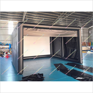 Indoor Hitting Cages Commercial Inflatable Golf Simulator Enclosure Projector Screen For Golf