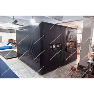 Custom Logo Inflatable Golf Simulator Enclosure And Impact Screen Blow Up Hitting Cage Golf Training Tent
