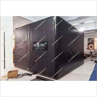 Custom Logo Inflatable Golf Simulator Enclosure And Impact Screen Blow Up Hitting Cage Golf Training Tent