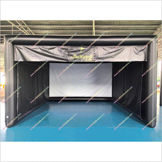 Large Golf Simulator Hitting Screen Inflatable Golf Training Cage Tent Best Projector For Golf Simulator