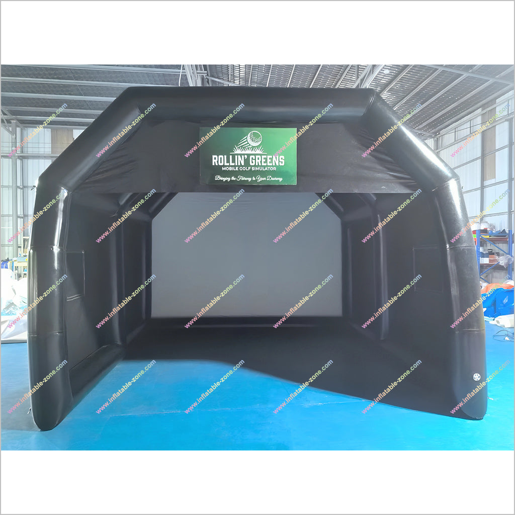 Impact Absorber Inflatable Waterproof Durable Inflatable Golf Simulator Tent Best Golf Impact Scr