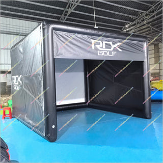 Portable Indoor Outdoor Inflatable Golf Simulator Hitting Cage Tent Inflatable Golf Enclosure With Impact Screen