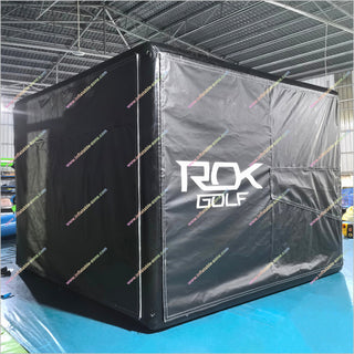 Portable Indoor Outdoor Inflatable Golf Simulator Hitting Cage Tent Inflatable Golf Enclosure With Impact Screen