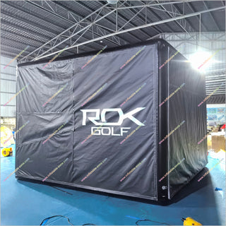 Portable Indoor Outdoor Inflatable Golf Simulator Hitting Cage Tent Inflatable Golf Enclosure With Impact Screen
