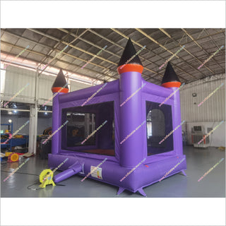 Spooky Pumpkin Face Inflatable Halloween Haunted Castle Commercial Park Halloween Bounce House For Sale