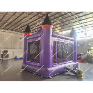 Spooky Pumpkin Face Inflatable Halloween Haunted Castle Commercial Park Halloween Bounce House For Sale