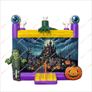 Halloween Theme Party Inflatable Haunted Bounce House Spooky Commercial Inflatable Bouncy Castle Hire Near Me