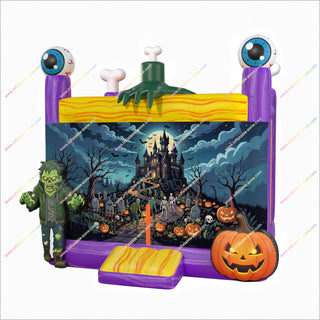 Halloween Theme Party Inflatable Haunted Bounce House Spooky Commercial Inflatable Bouncy Castle Hire Near Me