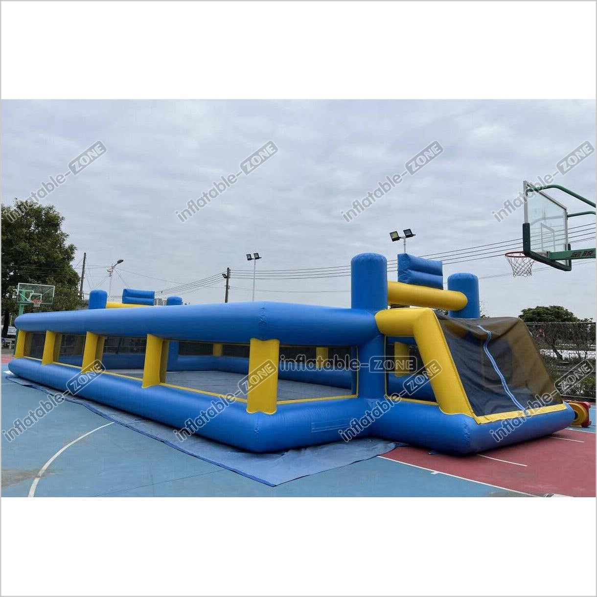 Football Field Inflatable Outdoor Interactive Soccer Playground Equipment Inflatable Human Footb ...