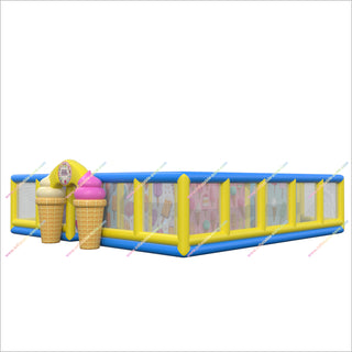 Happy Delicious Inflatable Ice Cream Maze Fun Obstacle Games Laser Tag Inflatable Maze For Sale