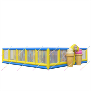 Happy Delicious Inflatable Ice Cream Maze Fun Obstacle Games Laser Tag Inflatable Maze For Sale