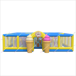 Happy Delicious Inflatable Ice Cream Maze Fun Obstacle Games Laser Tag Inflatable Maze For Sale