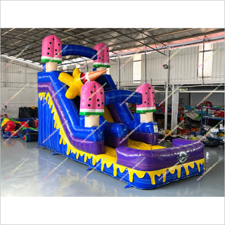 Inflatable Ice Cream Waterslide Cheap Blow Up Pool Rental Fun And Safety Inflatable Water Slide For A Pool