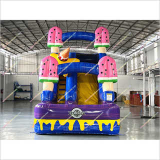Inflatable Ice Cream Waterslide Cheap Blow Up Pool Rental Fun And Safety Inflatable Water Slide For A Pool
