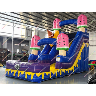 Inflatable Ice Cream Waterslide Cheap Blow Up Pool Rental Fun And Safety Inflatable Water Slide For A Pool
