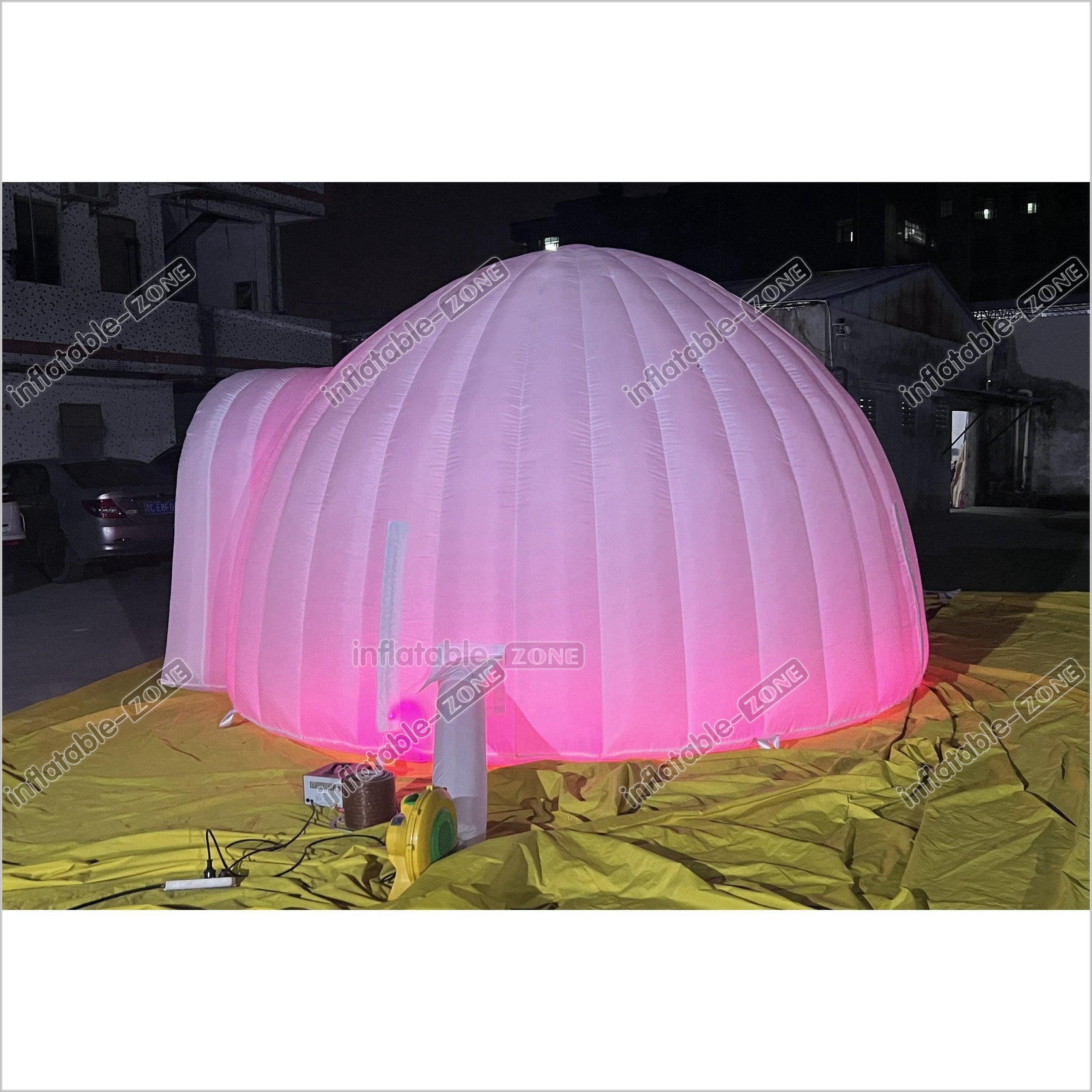 Commercial Inflatable Club With LED Lights Inflatable Igloo Dome Party ...