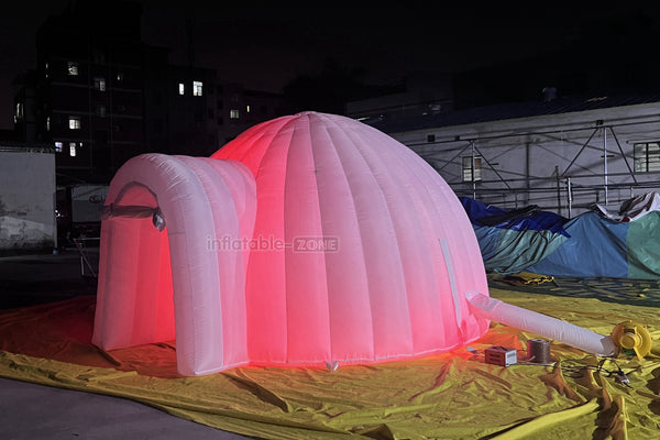 Commercial Inflatable Club With LED Lights Inflatable Igloo Dome Party Tent For Outdoor Advertising Event