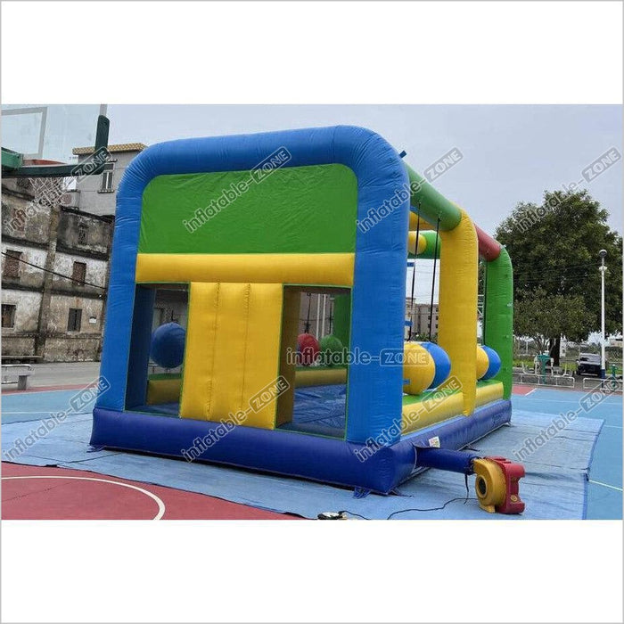Inflatable Interactive Gauntlet Inflatable Game Cannonballs Boulder Da
