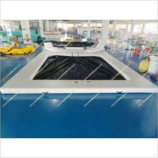 Inflatable Jellyfish Pool With Sofa Floating Net Yacht Inflatable Pool Boat Dock Boarding Platform