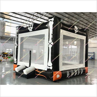 Skull And Bone Bouncy Castle Hire Prices Halloween Party Activities Inflatable Jump House For Sale - Inflatable-Zone
