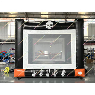 Skull And Bone Bouncy Castle Hire Prices Halloween Party Activities Inflatable Jump House For Sale - Inflatable-Zone