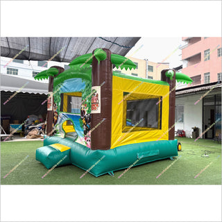 Inflatable Safari Animals Blast Zone Inflatable Bounce House Jungle Party Theme Inflatable Jumping Castle For Rent - Inflatable-Zone