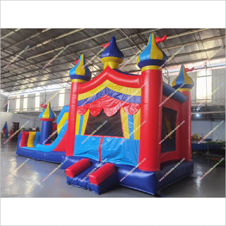 Inflatable Jumping Castle Waterslide And Pool Combo Commercial Water Slide Bounce House For Sale
