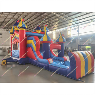 Inflatable Jumping Castle Waterslide And Pool Combo Commercial Water Slide Bounce House For Sale