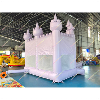 Pastel Purple Color Inflatable Bounce Slide Combo Blow Up Play House Inflatable Jumping Castle With A Slide