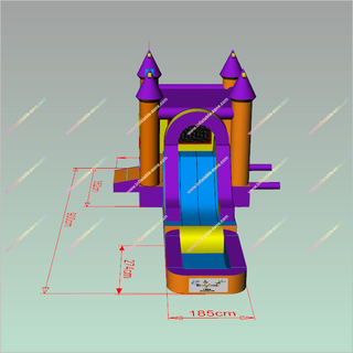 Inflatable Jumping Castle Indoor Long Pool Slide Bounce House Water Slide Combo Rentals Near Me