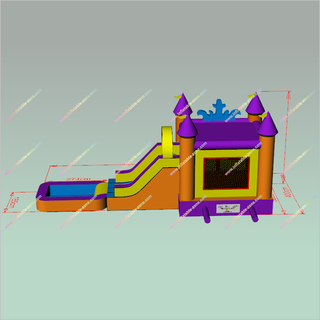 Inflatable Jumping Castle Indoor Long Pool Slide Bounce House Water Slide Combo Rentals Near Me
