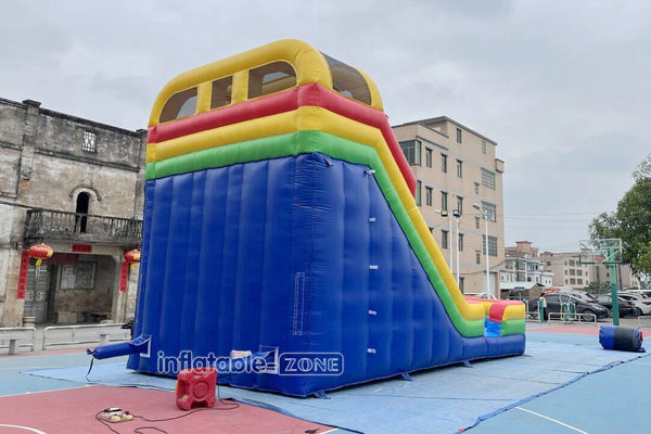 Colorful Giant Inflatable Slide Double Lanes Inflatable Kids Slides Bouncy And Fun Party For Playground