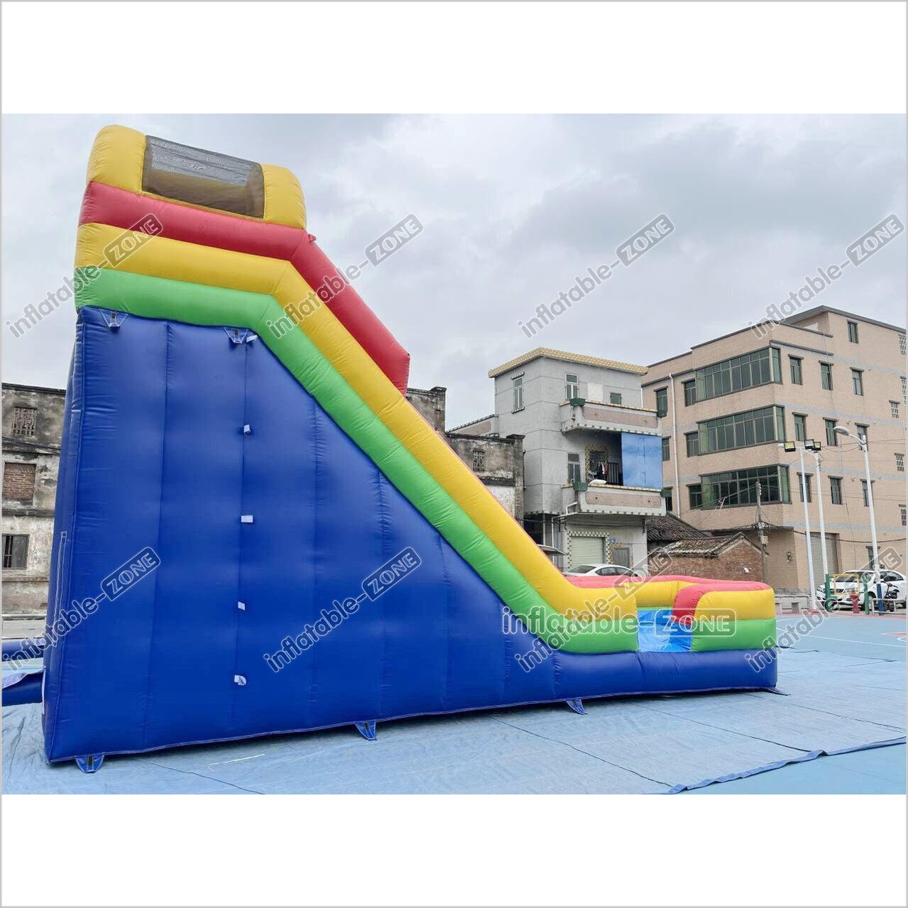 Colorful Giant Inflatable Slide Double Lanes Inflatable Kids Slides ...