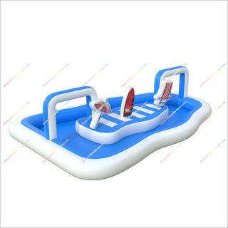 Commercial Premium Inflatable Lazy River Swimming Pool Beach Vibes Inflatable Lazy River Pool For Sale