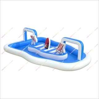 Commercial Premium Inflatable Lazy River Swimming Pool Beach Vibes Inflatable Lazy River Pool For Sale