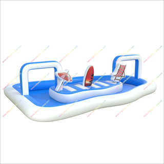Commercial Premium Inflatable Lazy River Swimming Pool Beach Vibes Inflatable Lazy River Pool For Sale